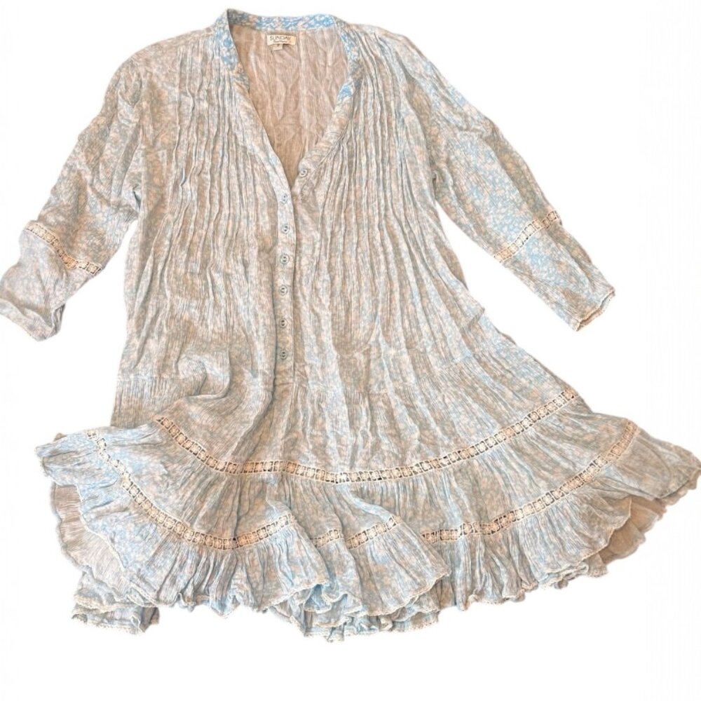 Sunday Saint Tropez Light Blue Casual Dress Size S